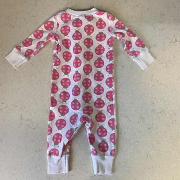 Hanna Andersson Sleeper Pajamas Pink Ladybug 6-9m - Picture 8 of 15